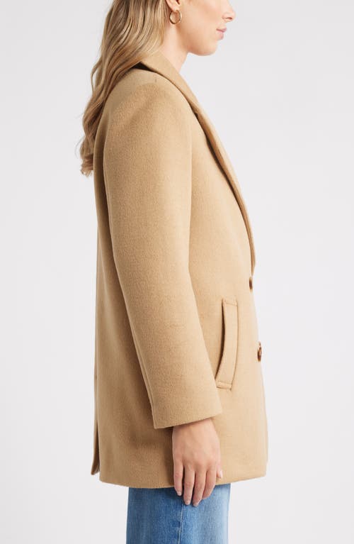 Caslonr Caslon(r) Wool Blend Peacoat In Brown