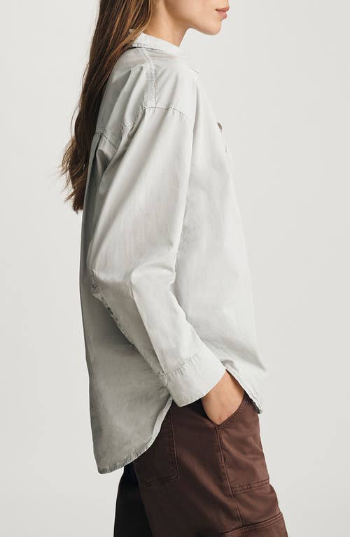 Mavi Jeans Relaxed Fit Cotton Button-up Shirt In Gray