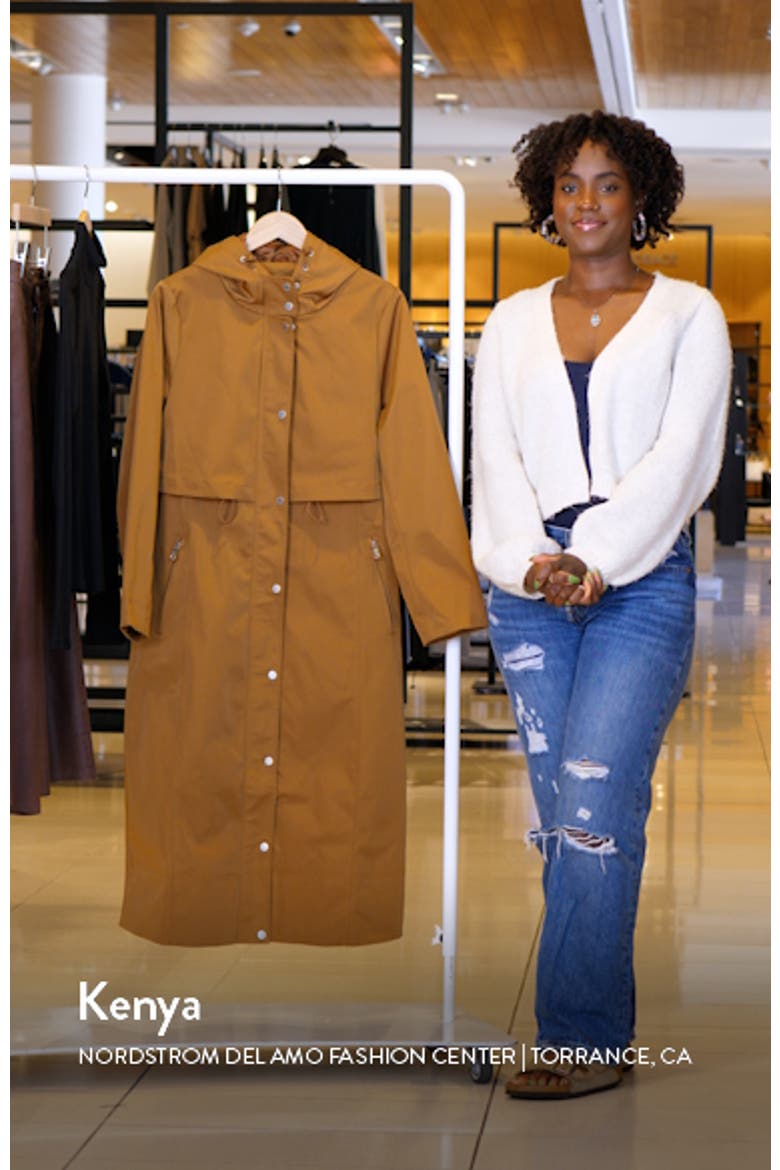 Water Resistant Twill Hooded Longline Coat video