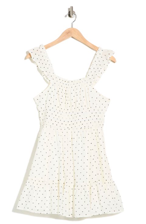 Ruffle Strap Tiered Cotton Minidress