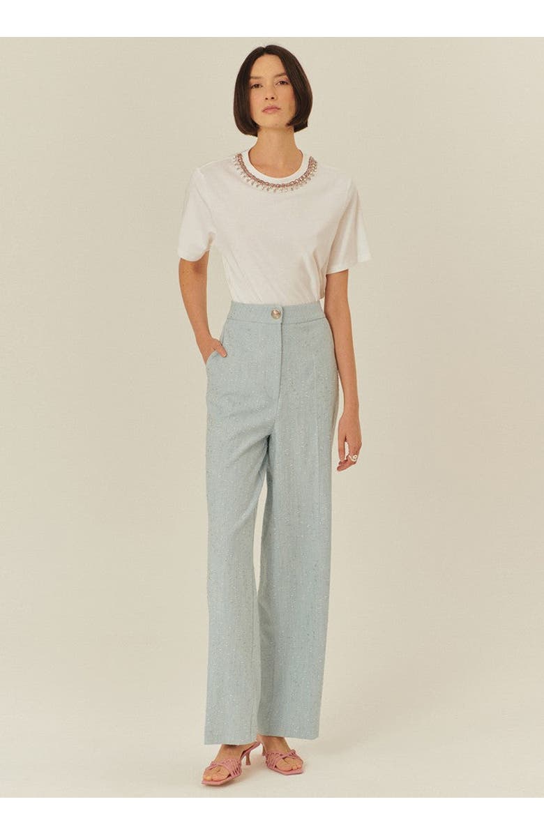 Exquise Kayleigh Glossy Accent High, Alternate, color, Blue