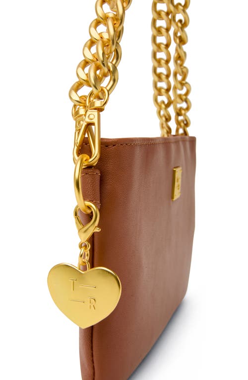 Think Royln Fame Croc Embossed Leather Crossbody Bag In Brown