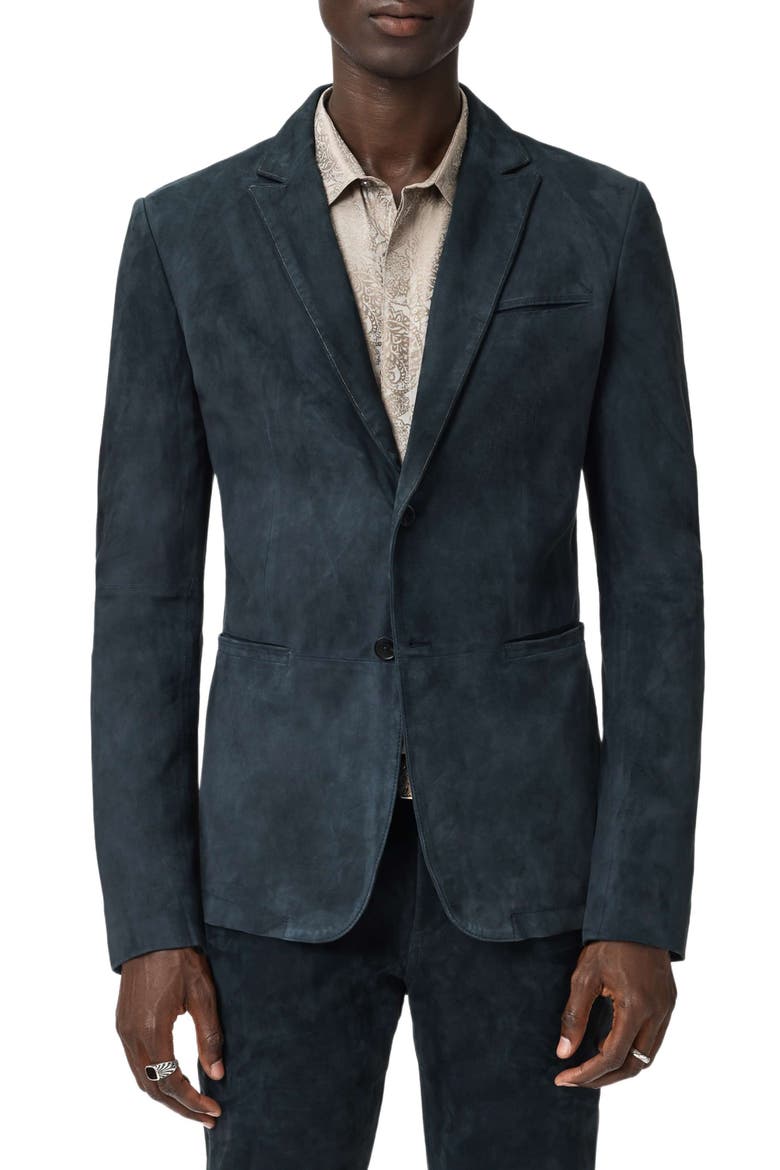 Bartow Suede Suit Jacket, Main, color, MIDNIGHT