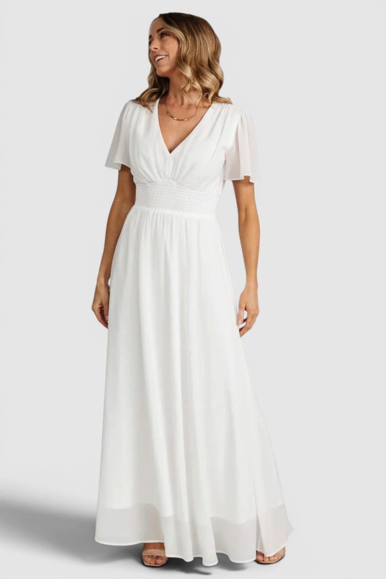 Birdie Maxi Dress, Main, color, White