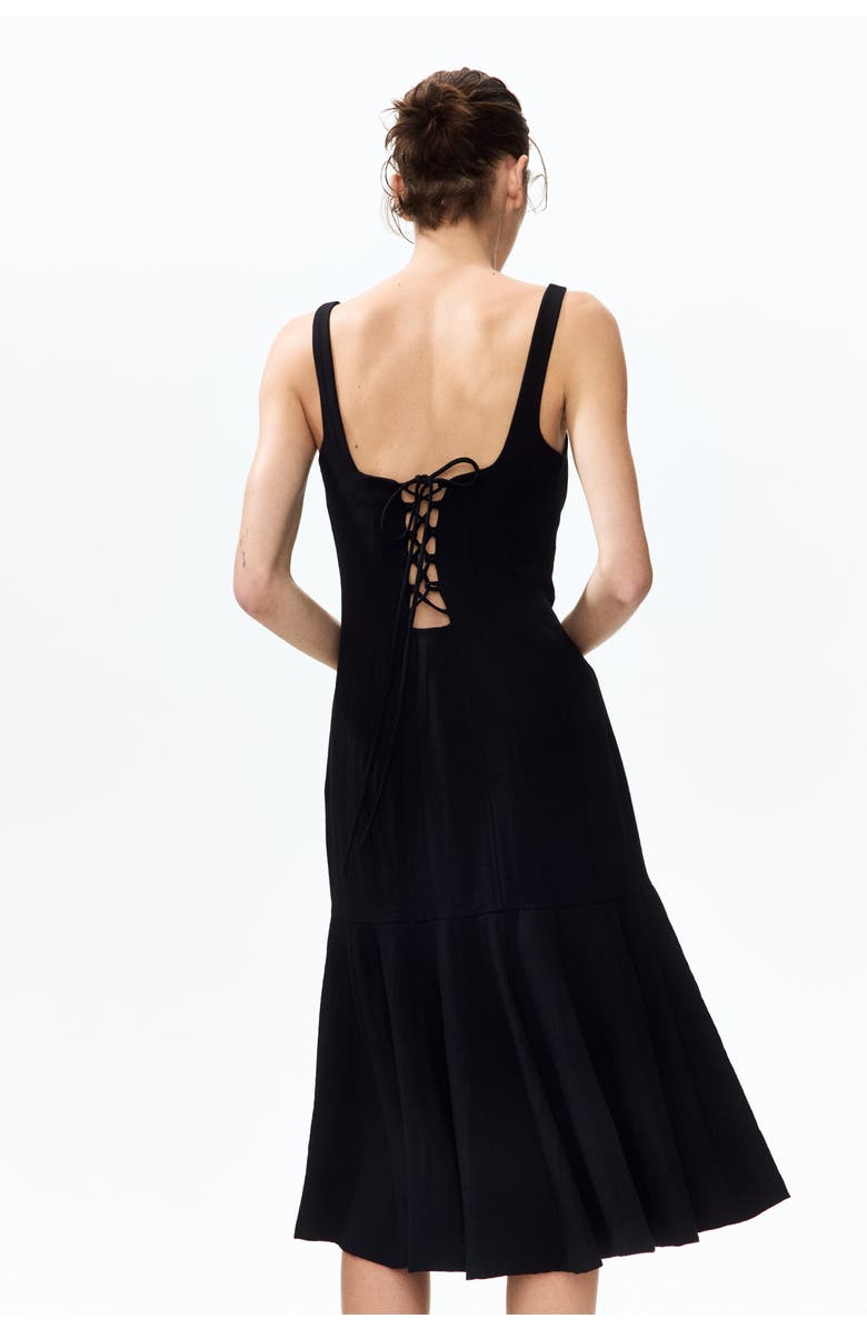 H&M Flared-skirt Midi Dress, Alternate, color, Black