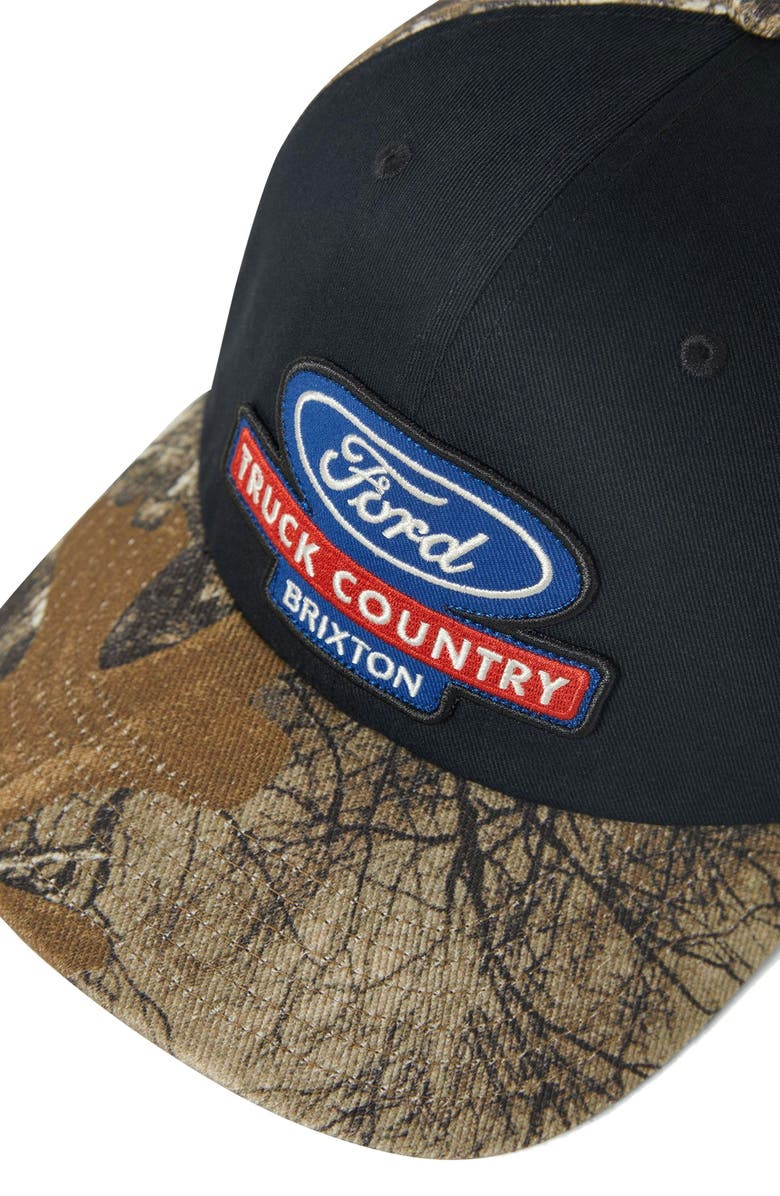 Brixton Ford Truck Country MP Snapback Trucker Hat, Alternate, color, Burnt Rubber/ Camo