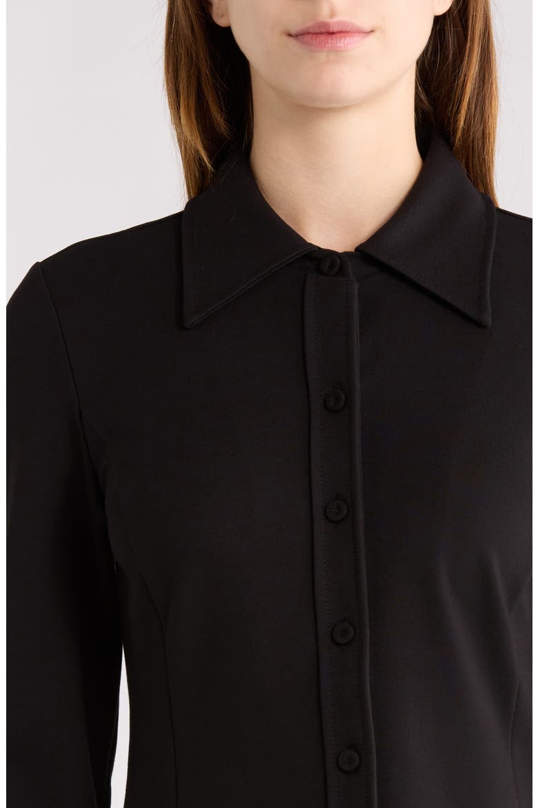 The Call Me Back Button-Up Blouse, Alternate, color, BLACK