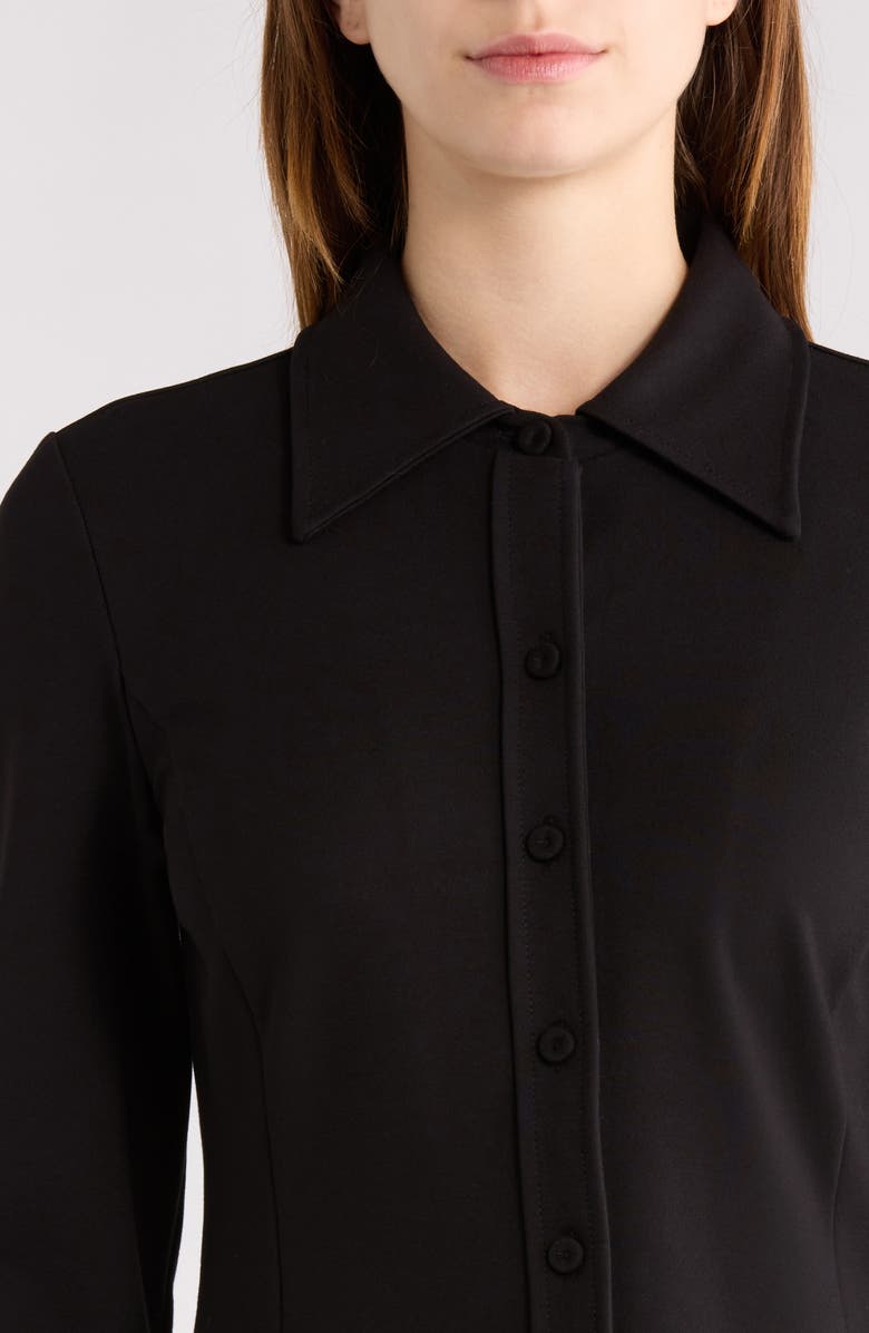 Favorite Daughter The Call Me Back Button-Up Blouse, Alternate, color, Black