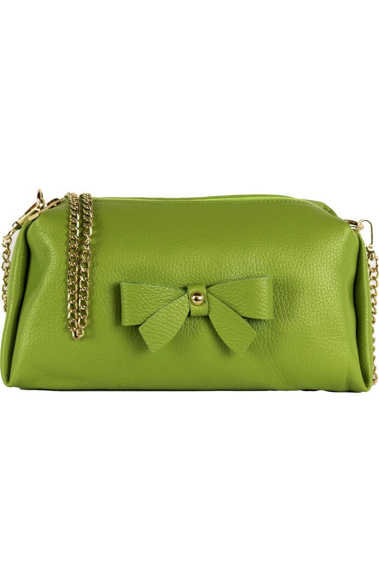 Persaman New York Gigi Bow Shoulder Bag, Main, color, Green