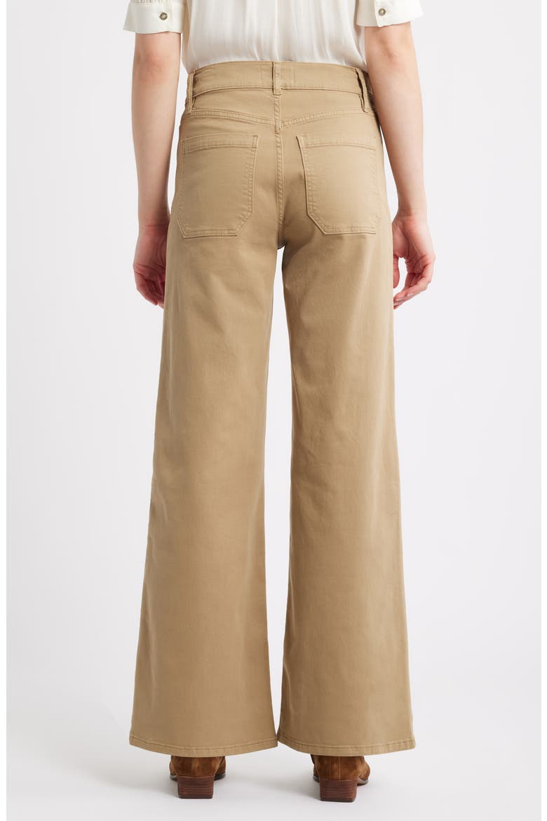 Le Slim Modernist Pocket Palazzo Jeans, Alternate, color, KHAKI