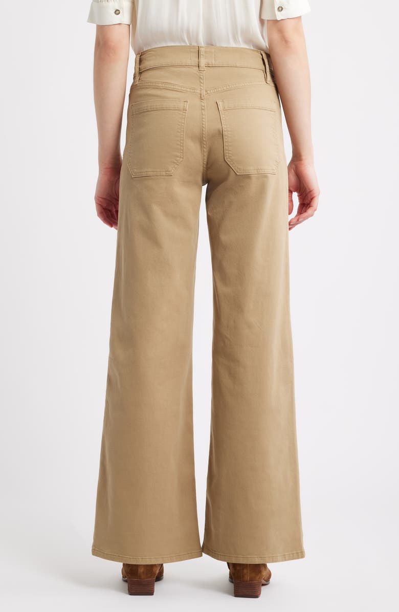 FRAME Le Slim Modernist Pocket Palazzo Jeans, Alternate, color, Khaki