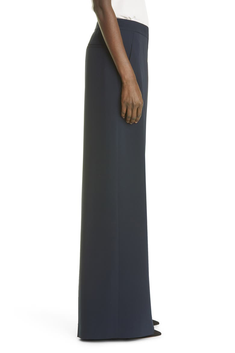 Stretch Silk Wide Leg Pants, Alternate, color, MIDNIGHT