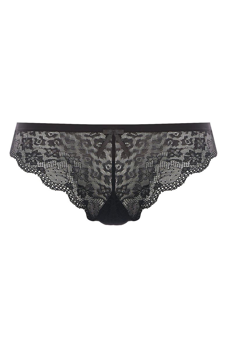 Freya Fancies Brazilian Panties, Alternate, color, Black