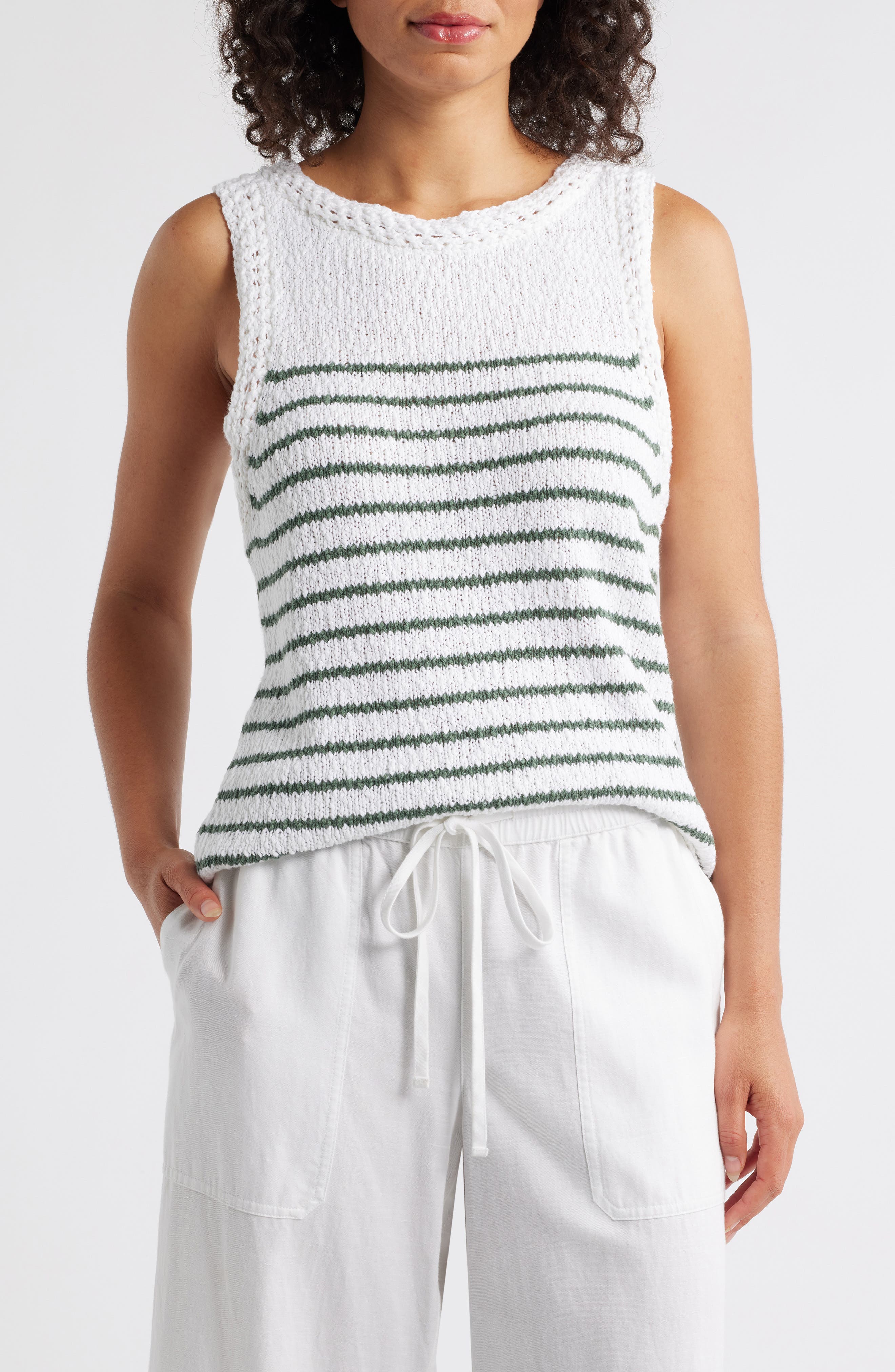 Tommy Bahama Stripe Crochet Tank
