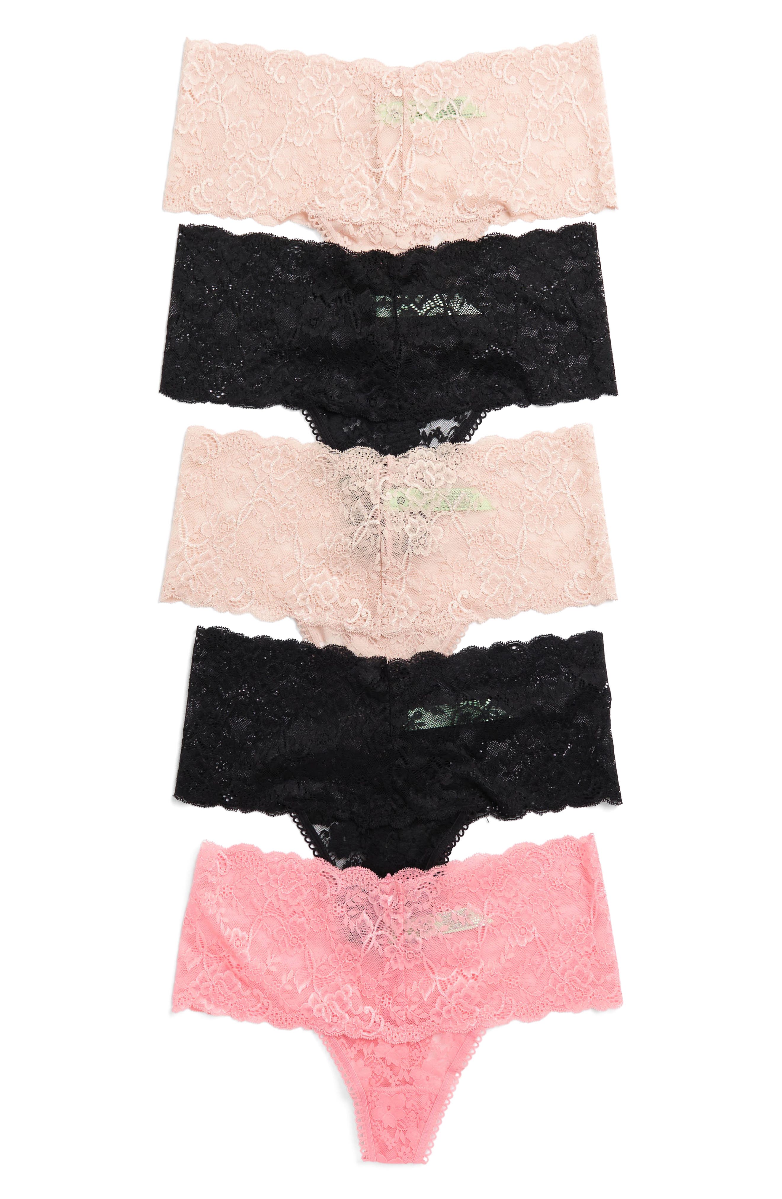 Lady Lace 5-Pack High Rise Thongs