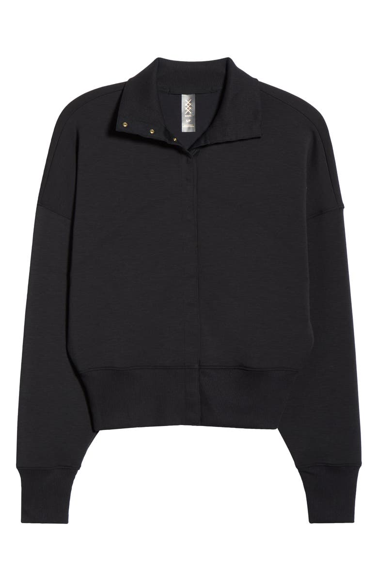 Rhone Dreamglow Snap Jacket, Main, color, Pure Black Heather