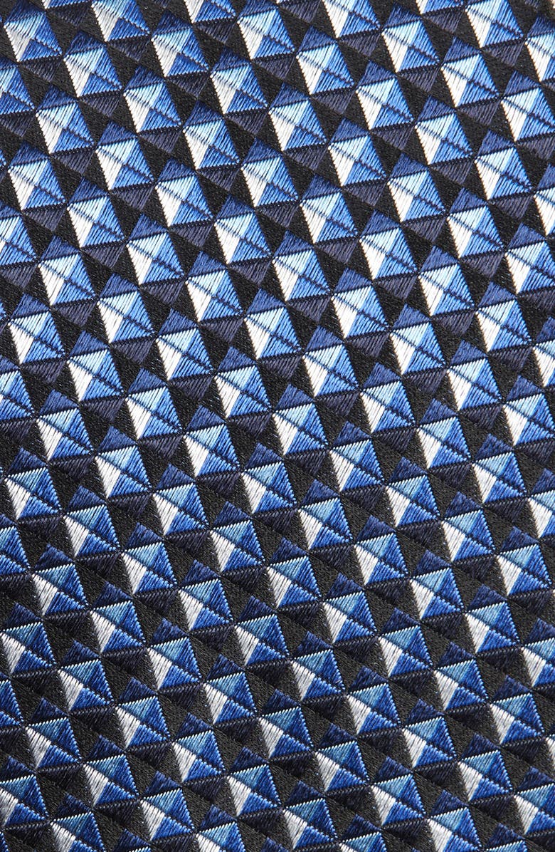 ZEGNA TIES Large Triangle Silk Tie, Alternate, color, Navy