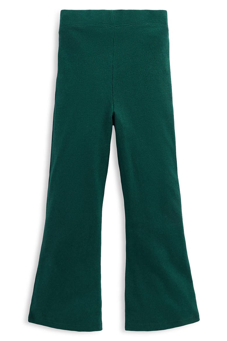Kids' Ribbed Flared Leggings, Main, color, GREEN