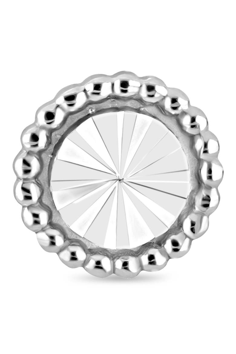 14K Gold Mykonos Circle Stud Earrings, Alternate, color, 14K WHITE GOLD
