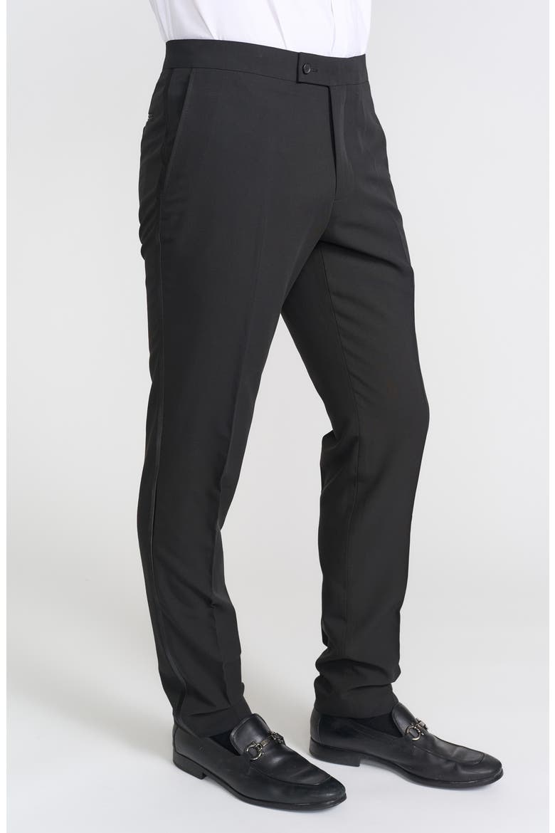 Slim FIt Tuxedo Pants - 30-34" Inseam, Alternate, color, BLACK