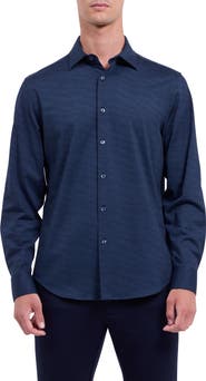 Bugatchi James OoohCotton® Herringbone Button-Up Shirt