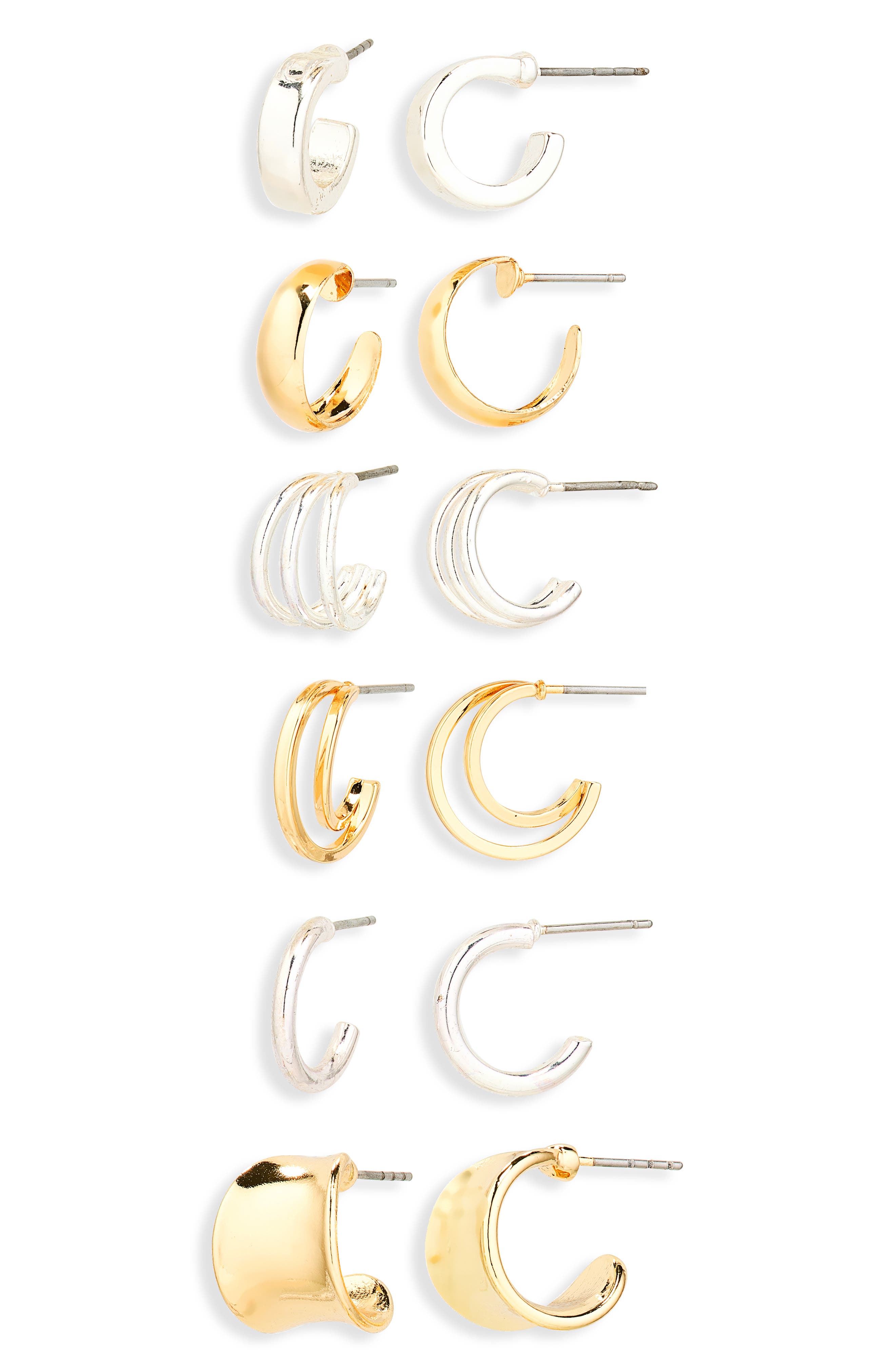 6-Pack Hoop Earrings
