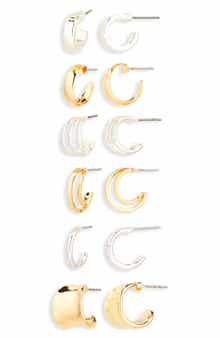 6-Pack Hoop Earrings