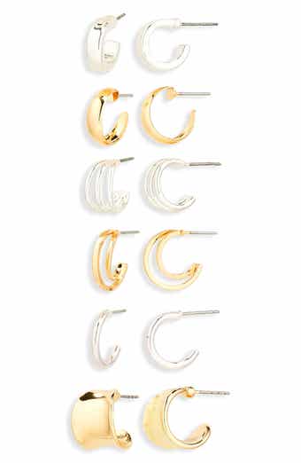 6-Pack Hoop Earrings