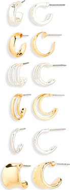 NORDSTROM RACK 6-Pack Hoop Earrings