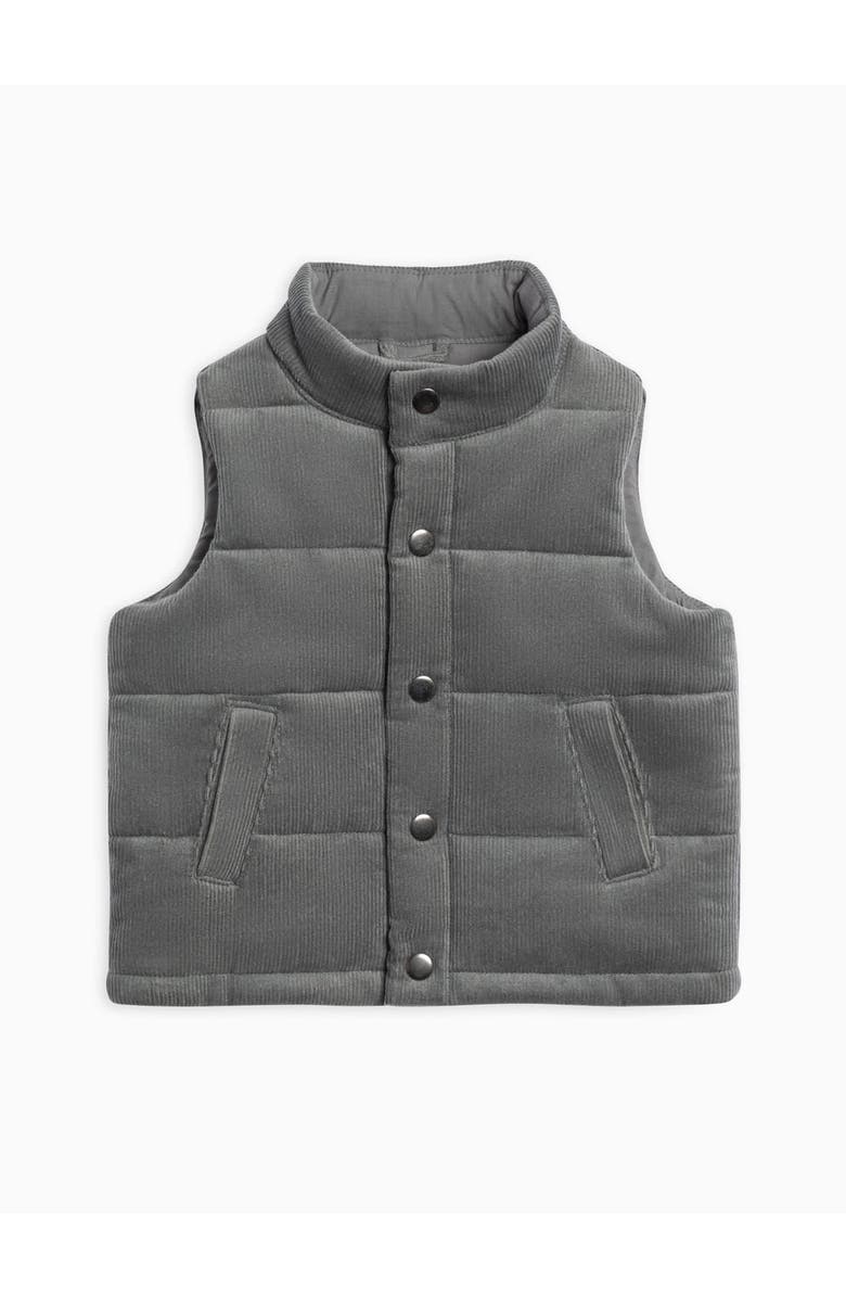 Kendi Idris Corduroy Snap Vest, Main, color, Agave