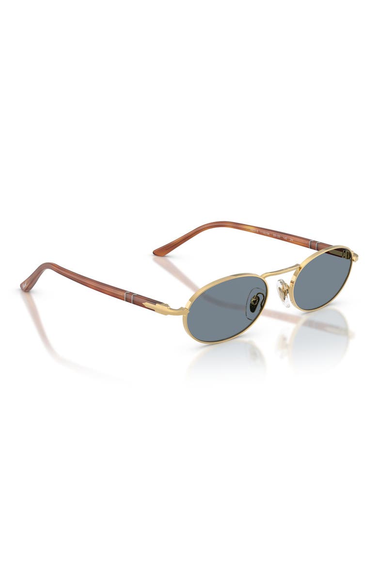 55mm Rectangular Sunglasses, Alternate, color, GOLD / BLUE