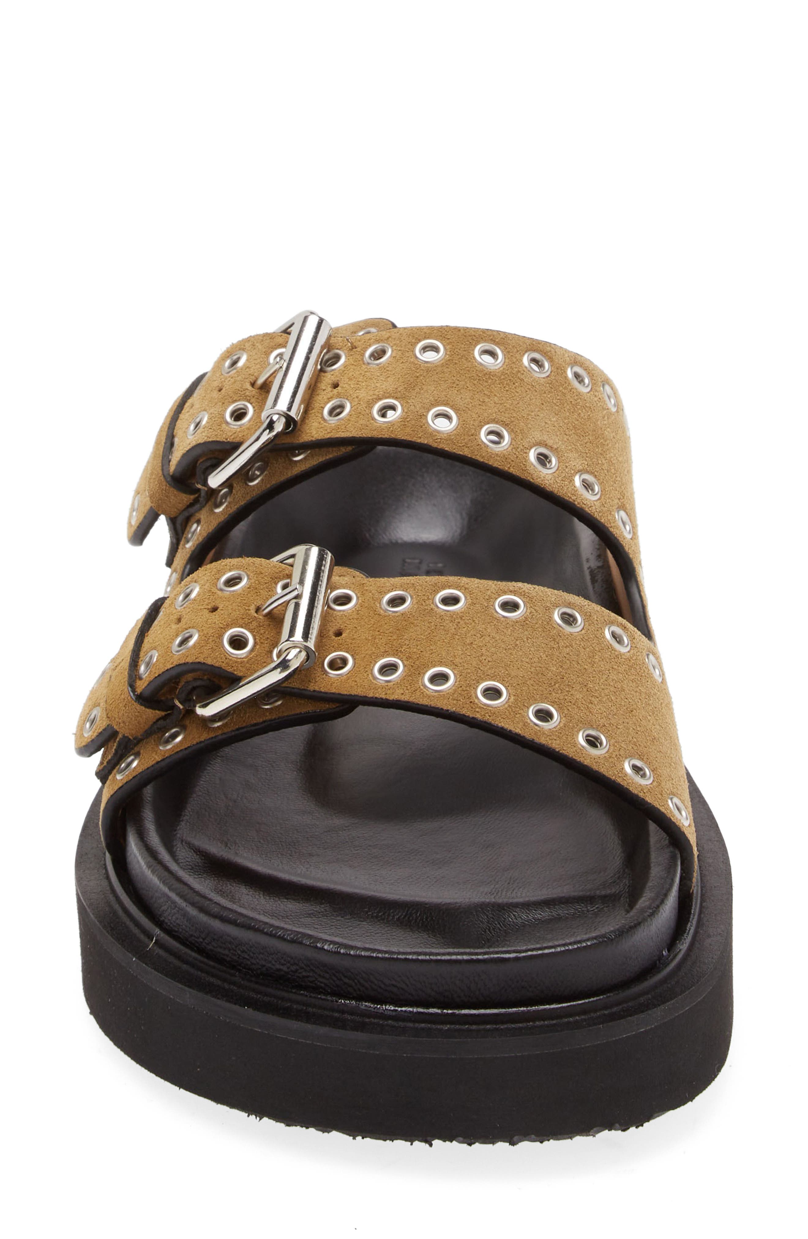 Isabel Marant Lennya Studded Slide Sandal, Alternate, color, 