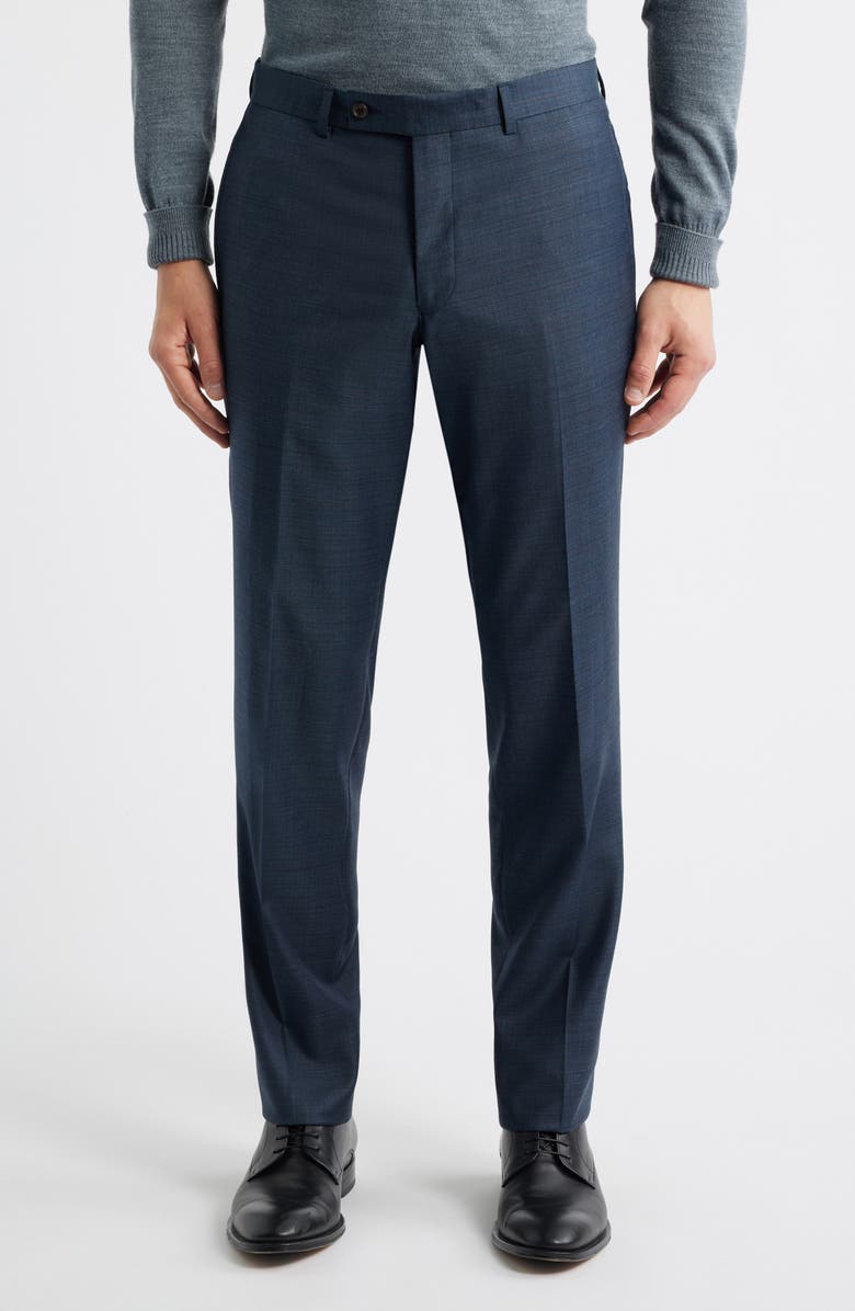 Jack Victor Exprit Dark Teal Mélange Wool Suit, Alternate, color, Dark Teal