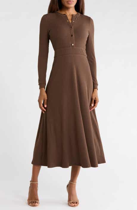 Ashton Button Front Midi Dress