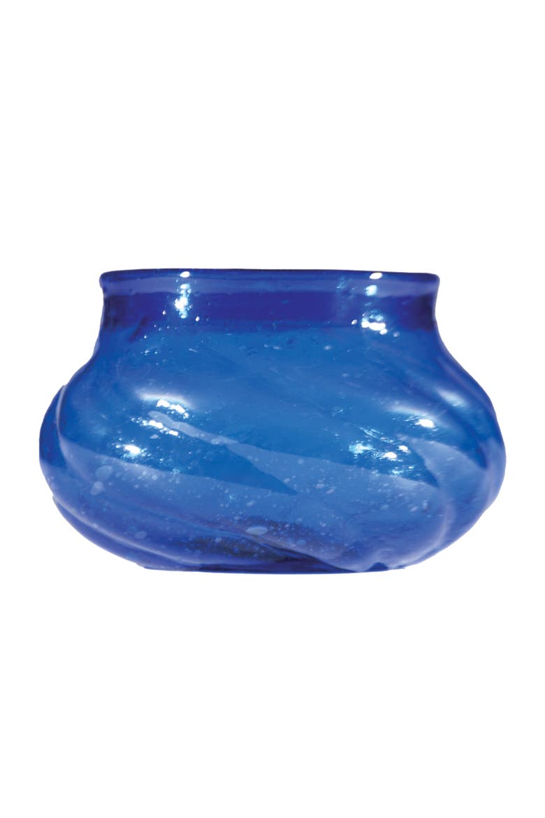 Hand-Blown Twisted Glass Tealight/Votive Holder, Blue, Main, color, Blue