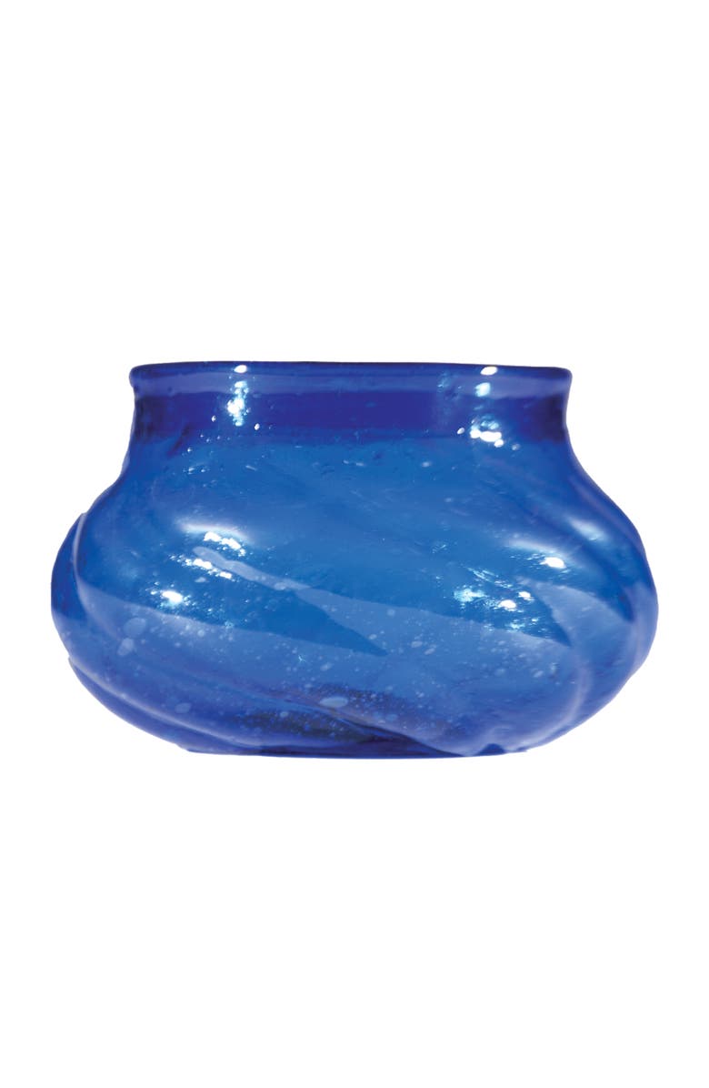 Storied Home Hand-Blown Twisted Glass Tealight/Votive Holder, Blue, Main, color, Blue
