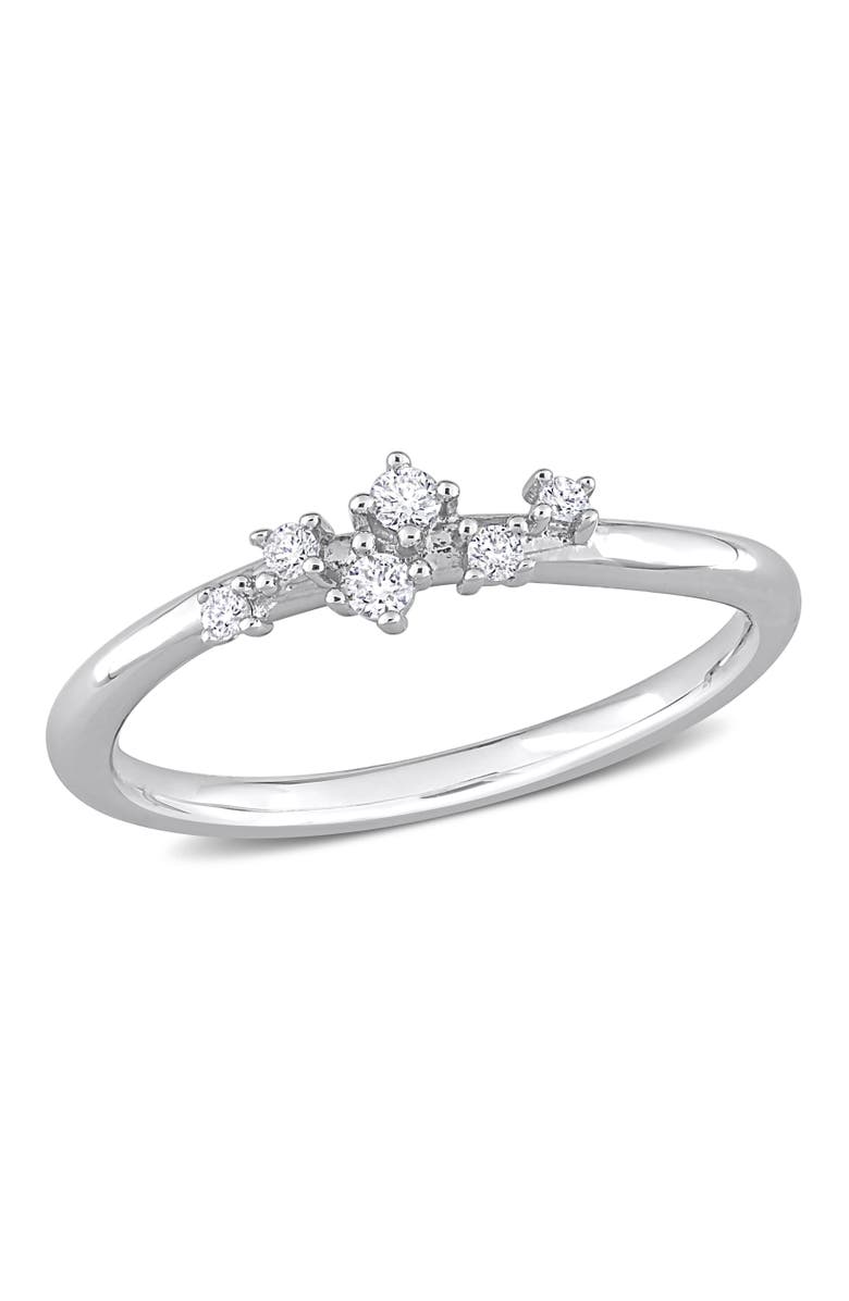 Julianna B. Diamond Cluster Ring Sterling Silver, Main, color, Sterling Silver