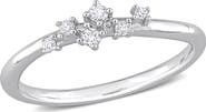 Julianna B. Diamond Cluster Ring Sterling Silver