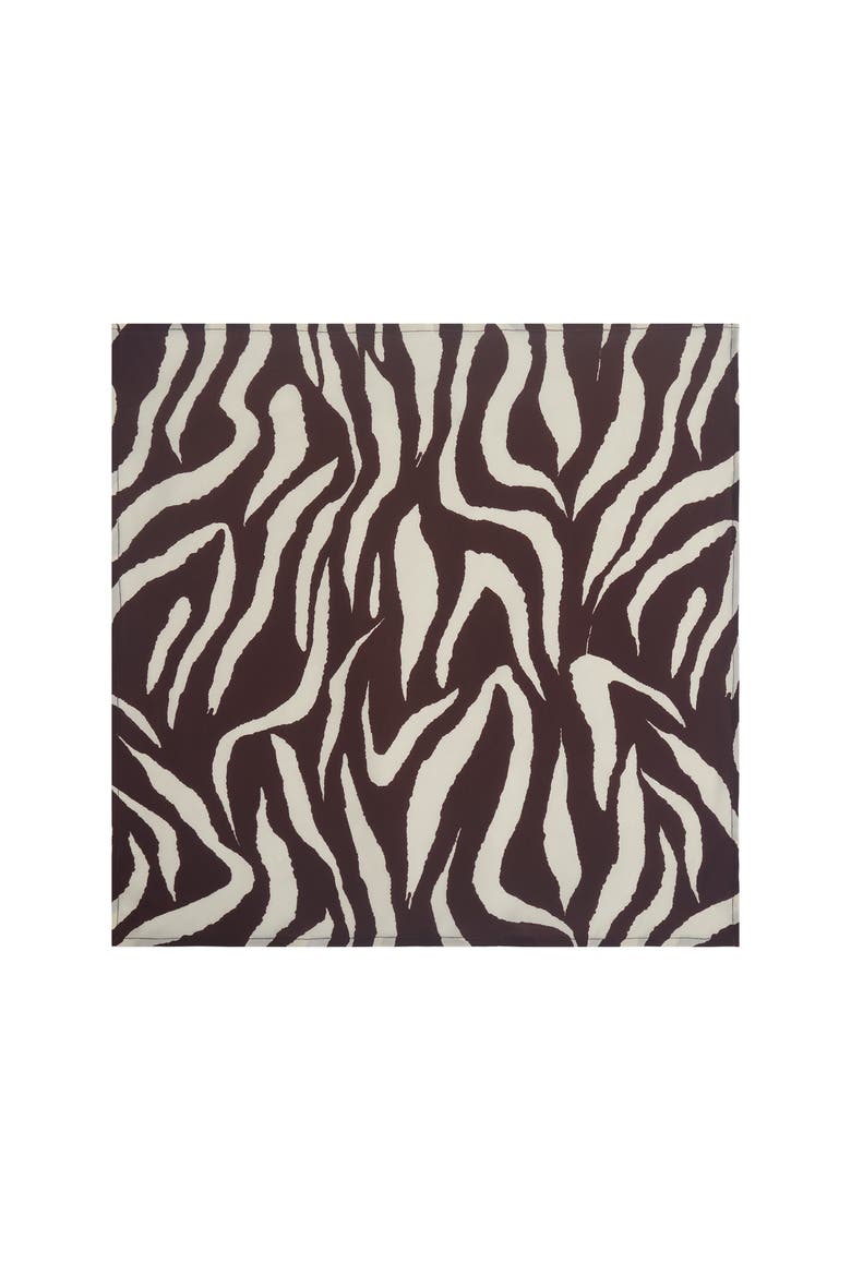 Jolynn Abstract Zebra Print Head Scarf, Alternate, color, Burgundy