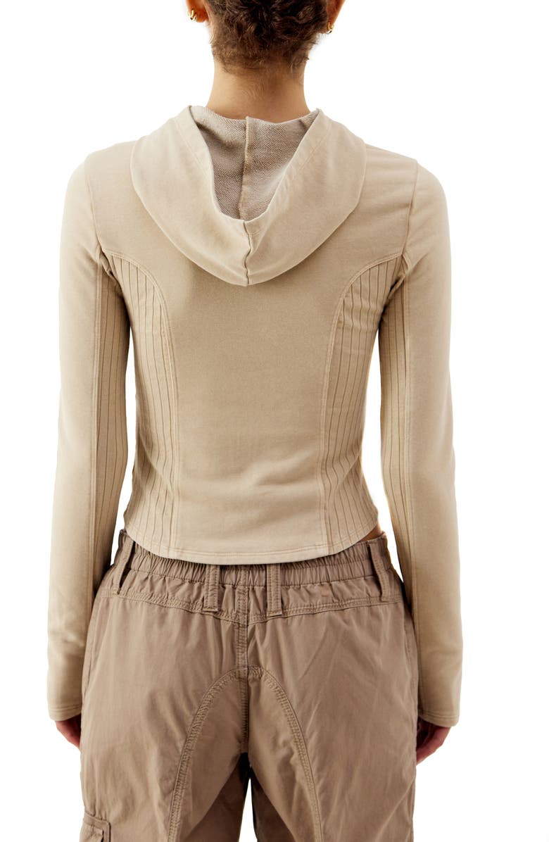 BDG Urban Outfitters Panelled Zip-Up Hoodie, Alternate, color, 