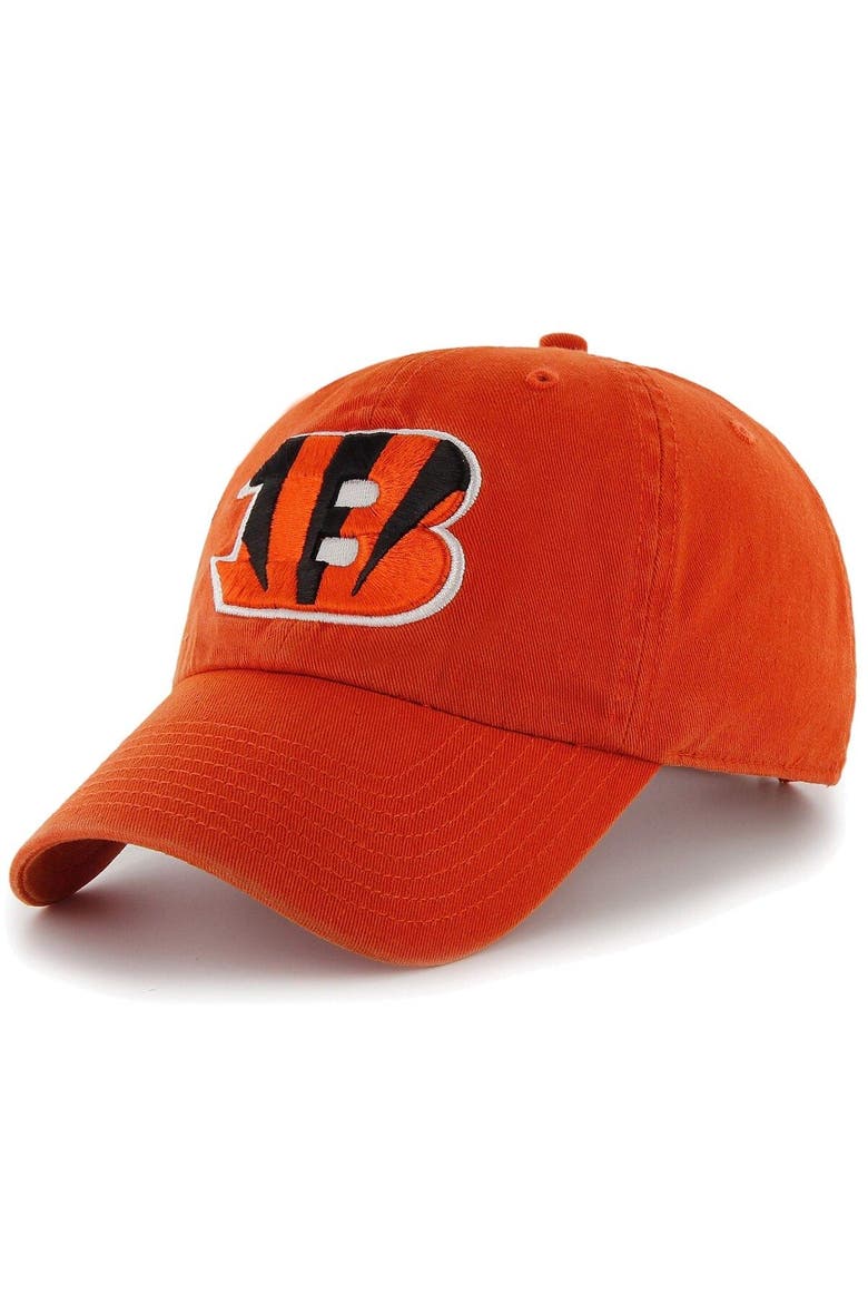 Mens Cincinnati Bengals '47 Brand Orange Cleanup Adjustable Hat, Alternate, color, Orange