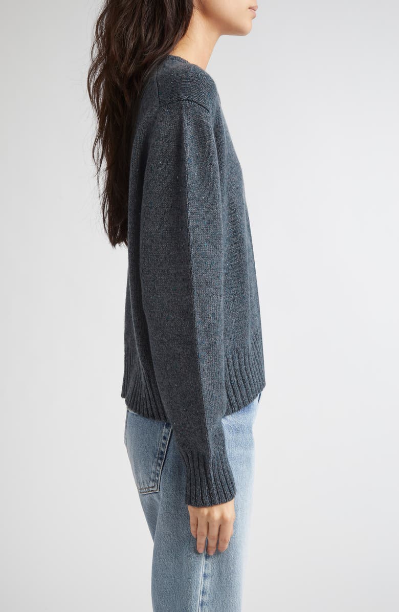 Johnstons of Elgin Relaxed Fit Cashmere Donegal Sweater, Alternate, color, Storm Donegal