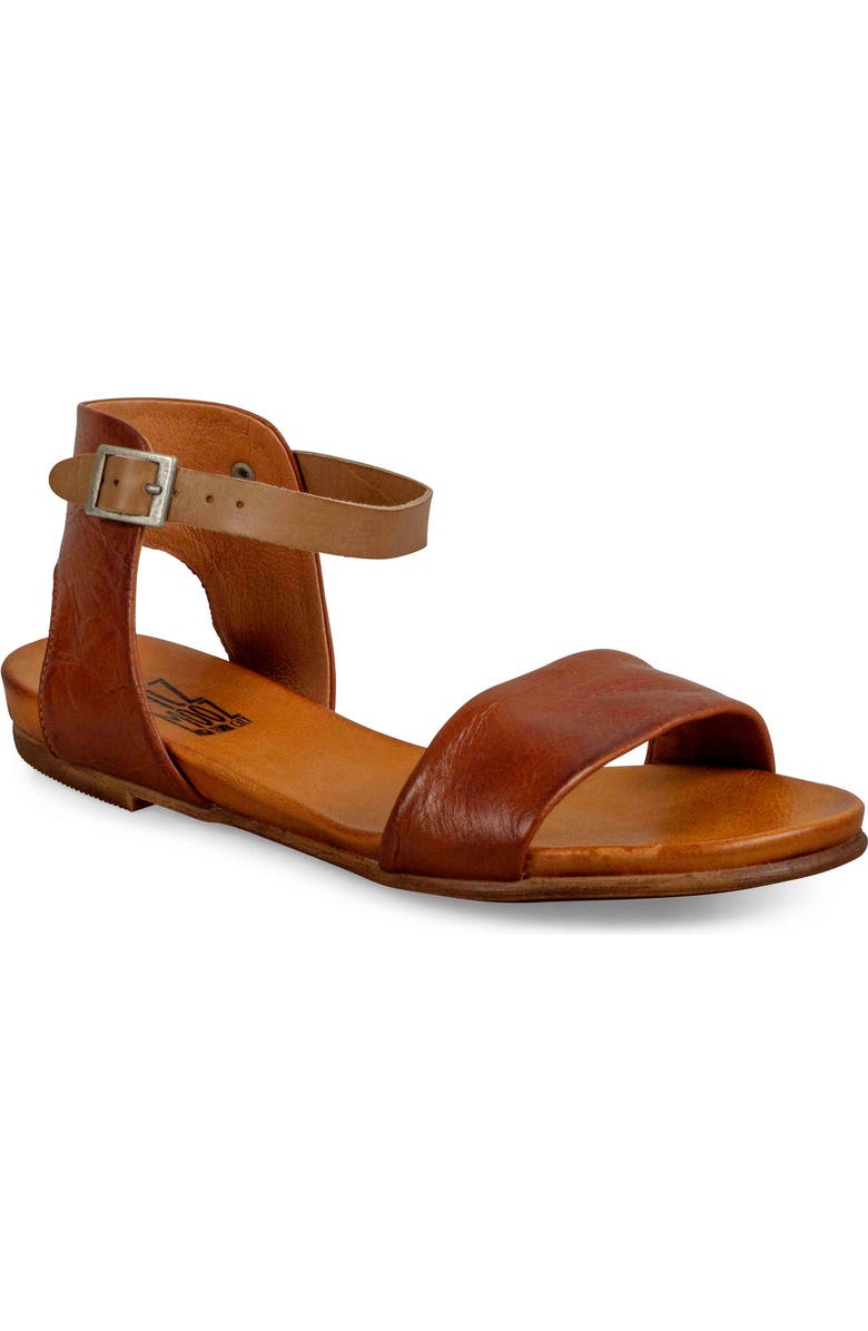 Miz Mooz Alanis Flat Sandal, Main, color, Brandy