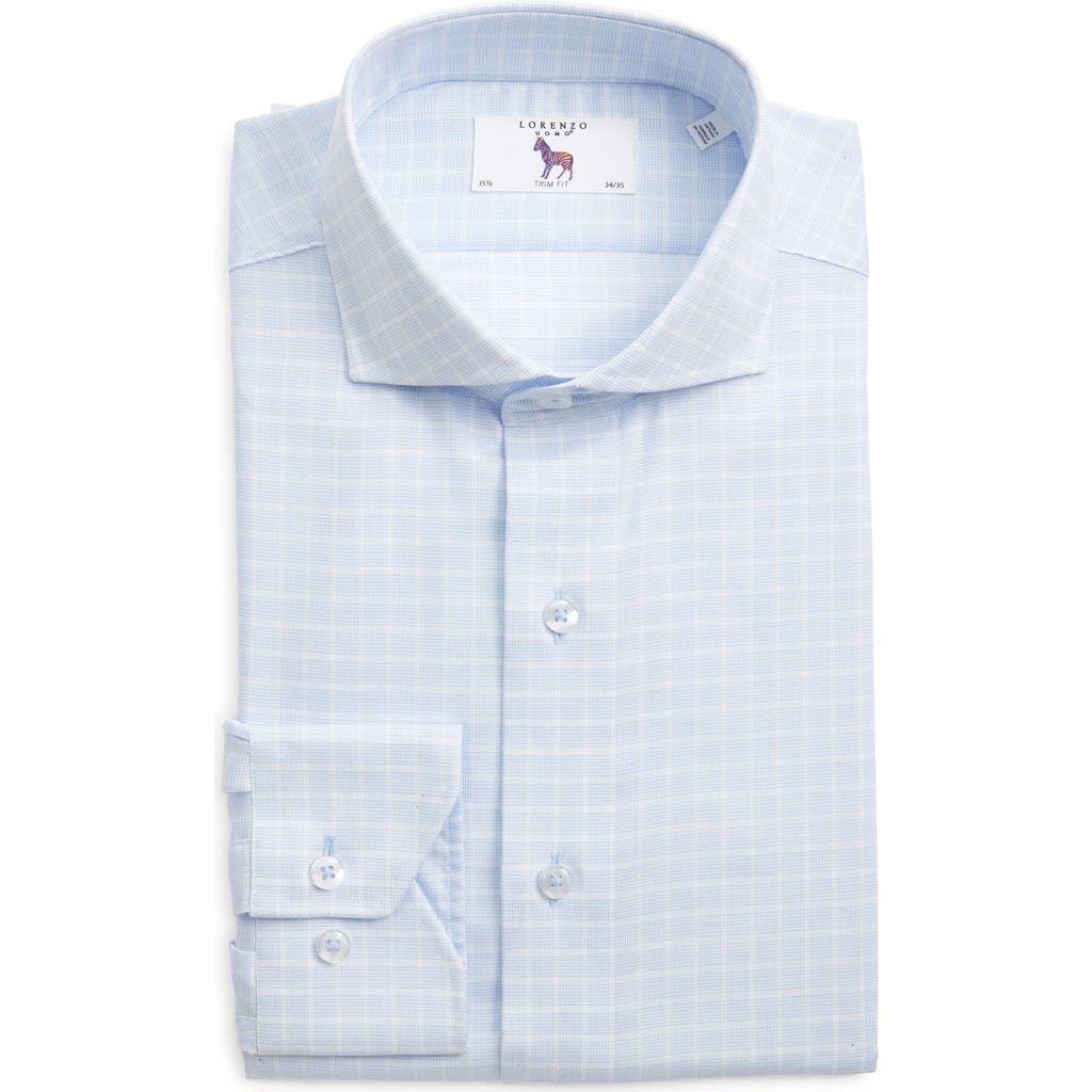 Lorenzo Uomo Trim Fit Check Cotton Dress Shirt
