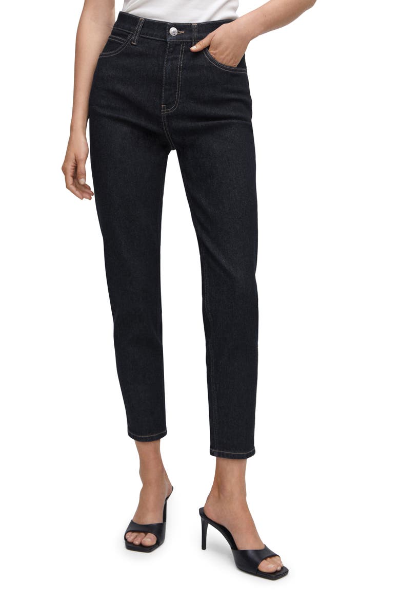 Comfort High Waist Ankle Mom Jeans, Main, color, OPEN BLUE