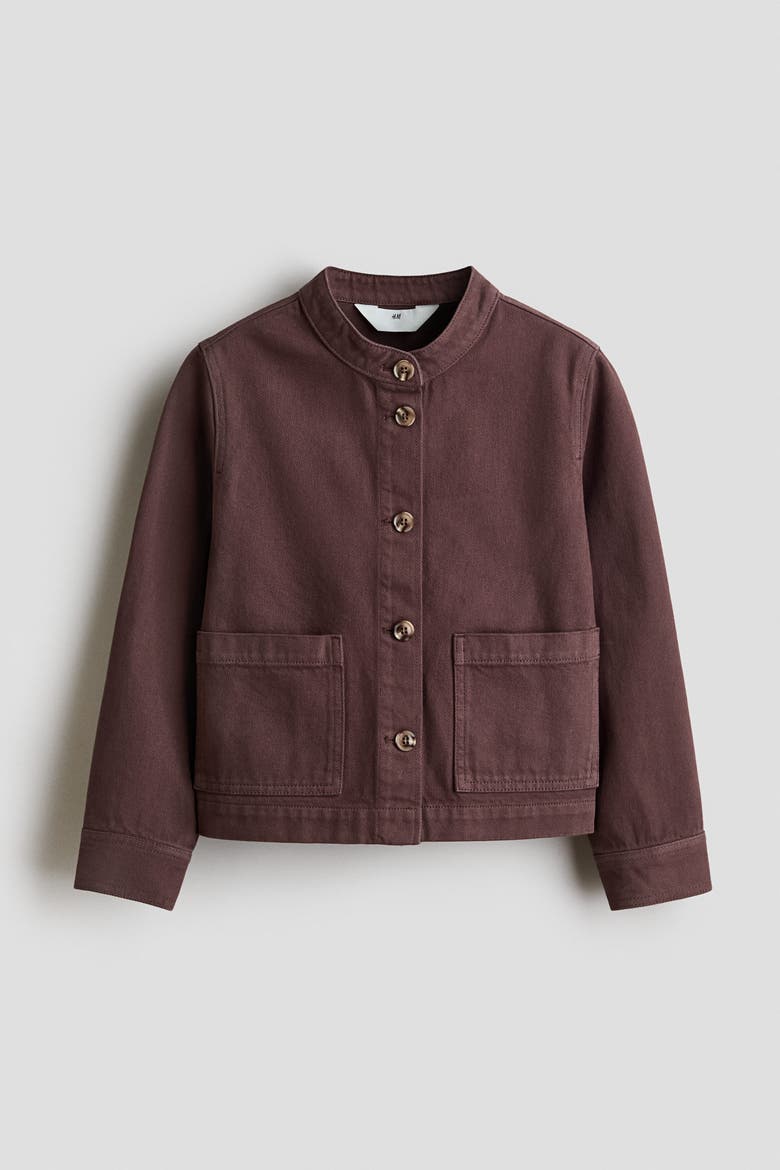 Cotton Twill Jacket, Main, color, Dark brown