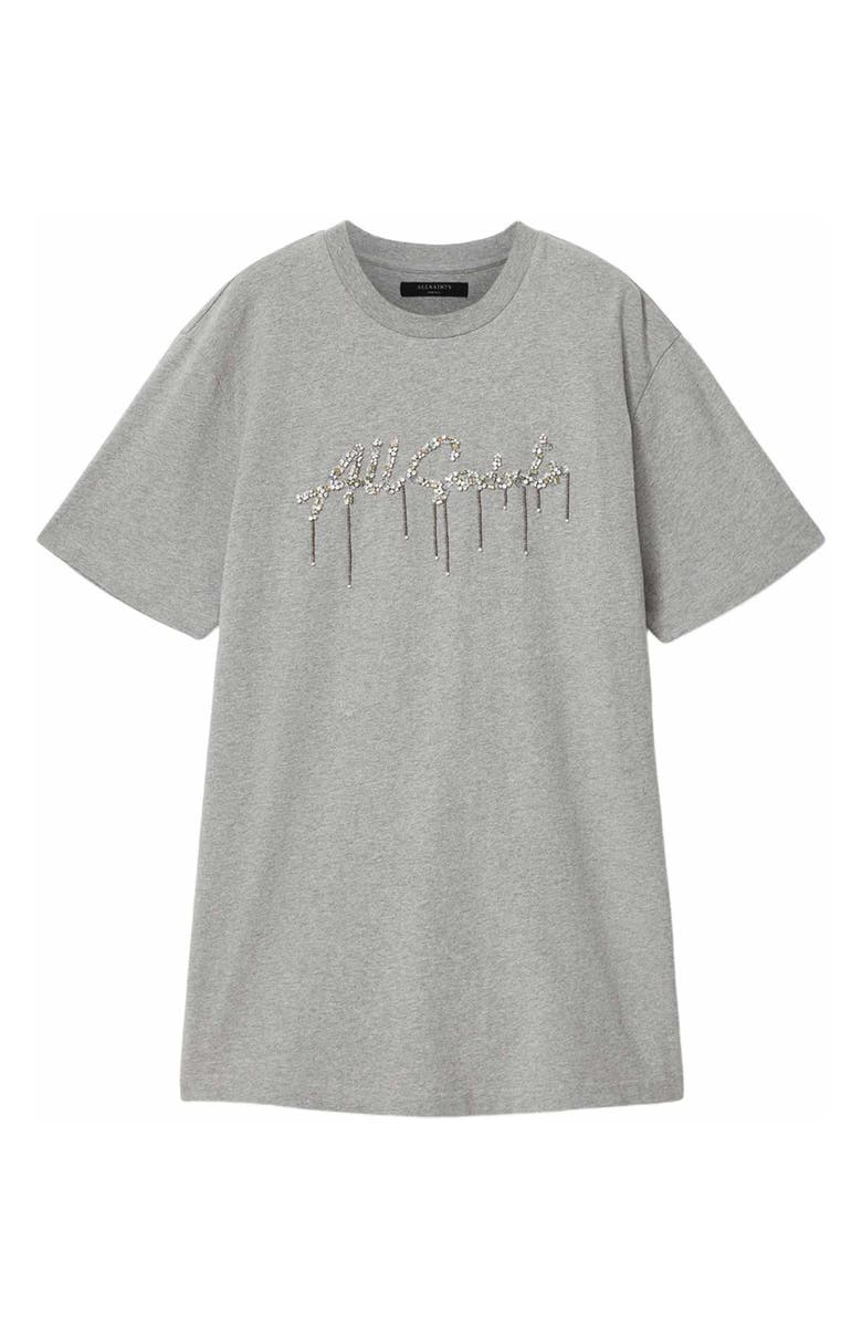 AllSaints Chains Sequin T-Shirt Dress, Alternate, color, Grey Melange