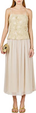 Endless Rose Floral Pattern Sleeveless Maxi Dress