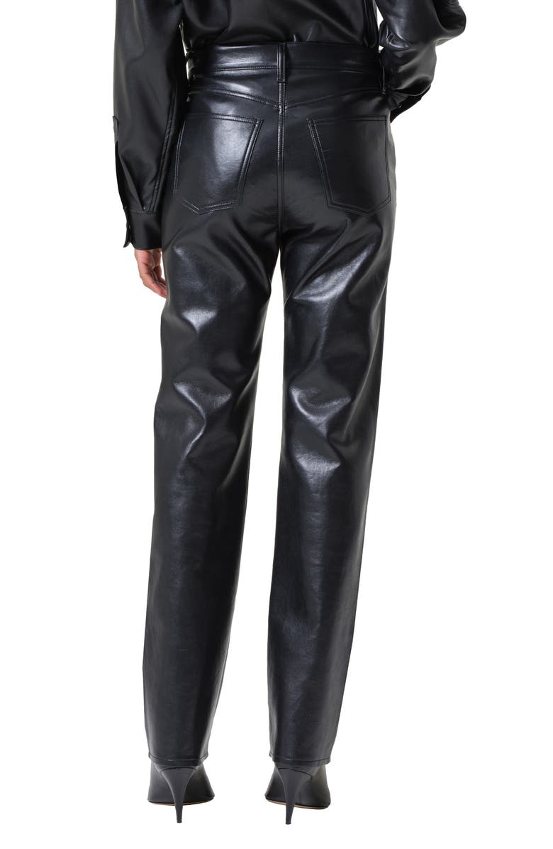 AGOLDE '90s Pinch Waist Straight Leg Leather Blend Pants, Alternate, color, Detox