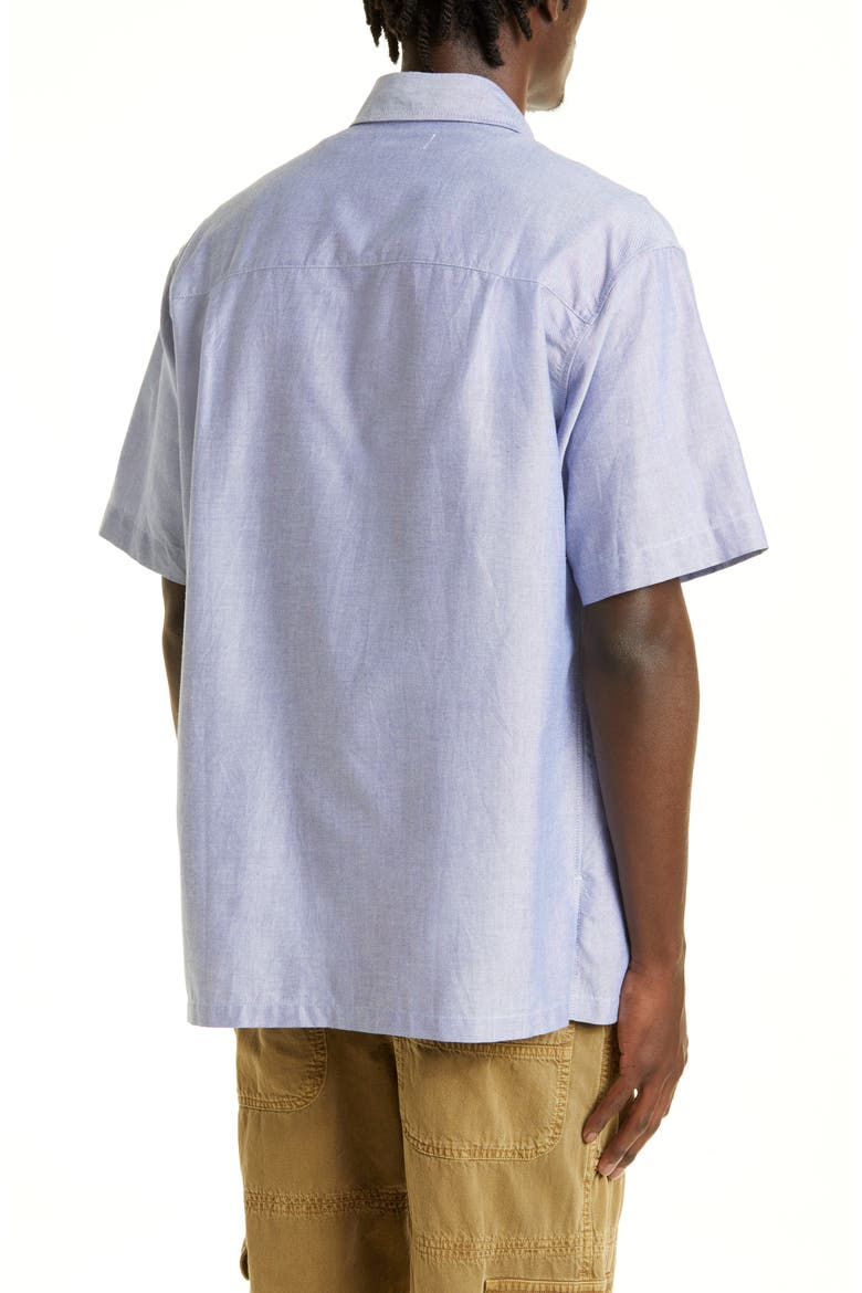Iggy Embroidered Logo Short Sleeve Button-Up Shirt, Alternate, color, BLUE 30BU